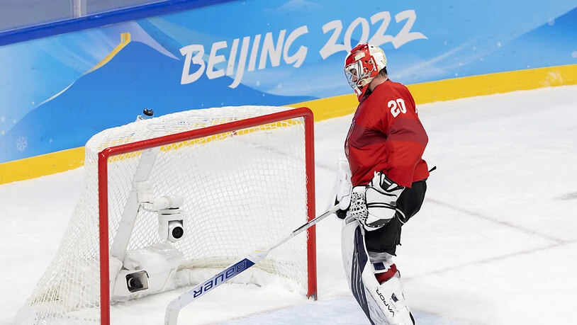 Der Schweizer Goalie Reto Berra wurde gegen Dänemark zu oft in Stich gelassen