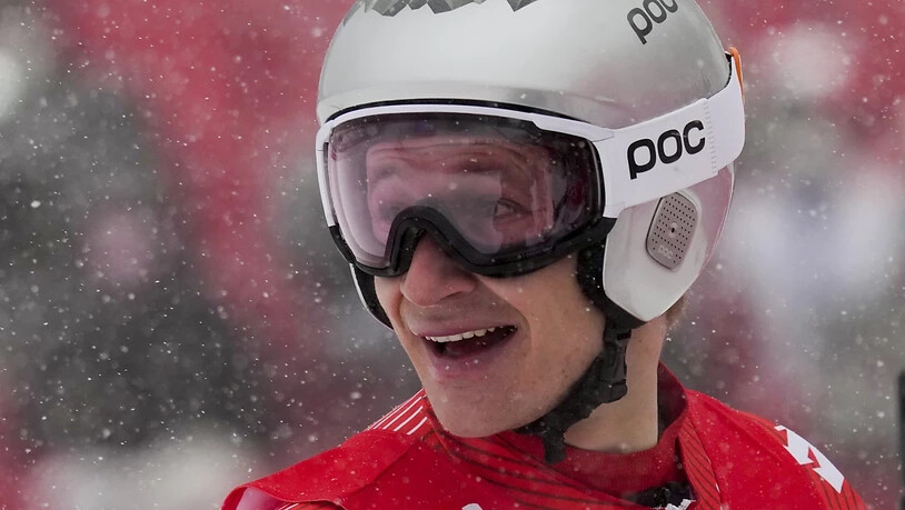 Marco Odermatts banger Blick zur Anzeigetafel