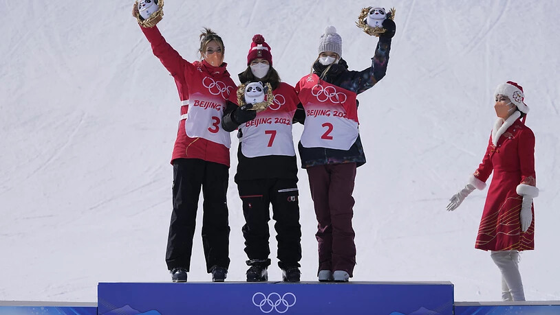 Die drei Medaillengewinnerinnen im Slopestyle