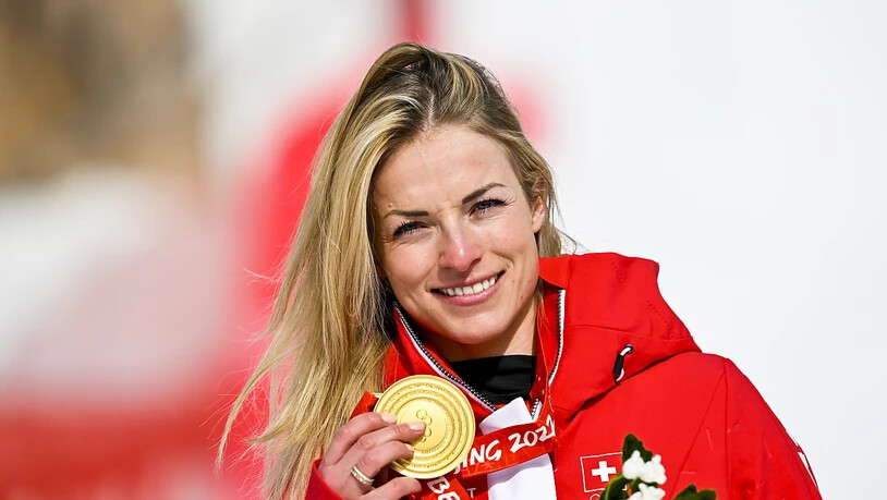 Lara Gut-Behrami, die Olympiasiegerin im Super-G. Die Tessinerin gewann zudem Bronze im Riesenslalom