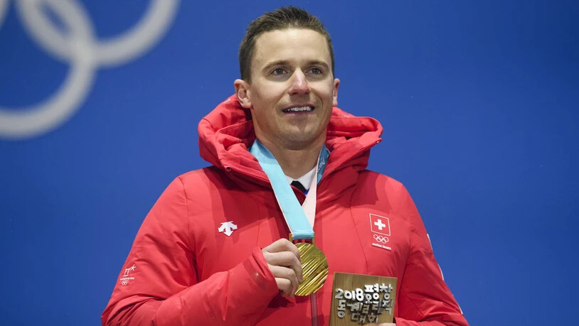 Überwältigt: Galmarini geniesst an den Olympischen Winterspielen in Pyeongchang den Platz ganz oben auf dem Treppchen. 