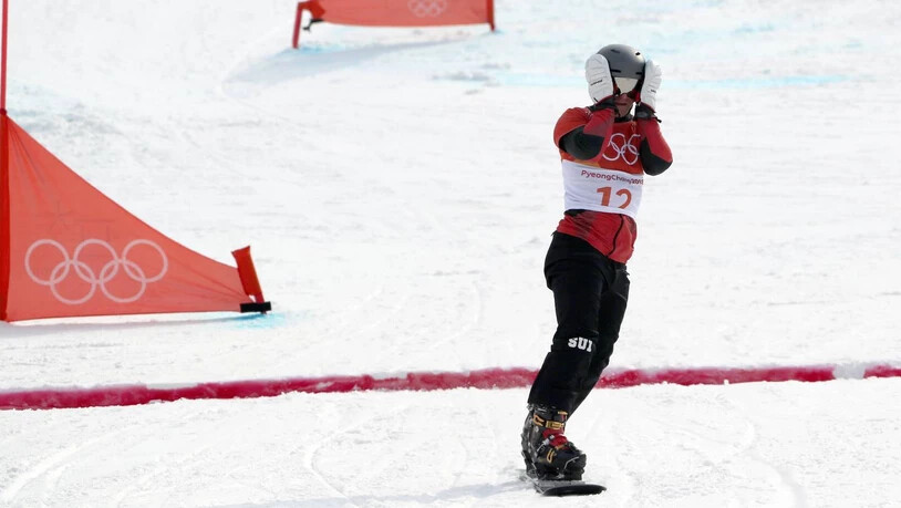 Kann es selbst kaum glauben: Galmarini gewinnt an den Olympischen Winterspielen in Pyeongchang tatsächlich die Goldmedaille!