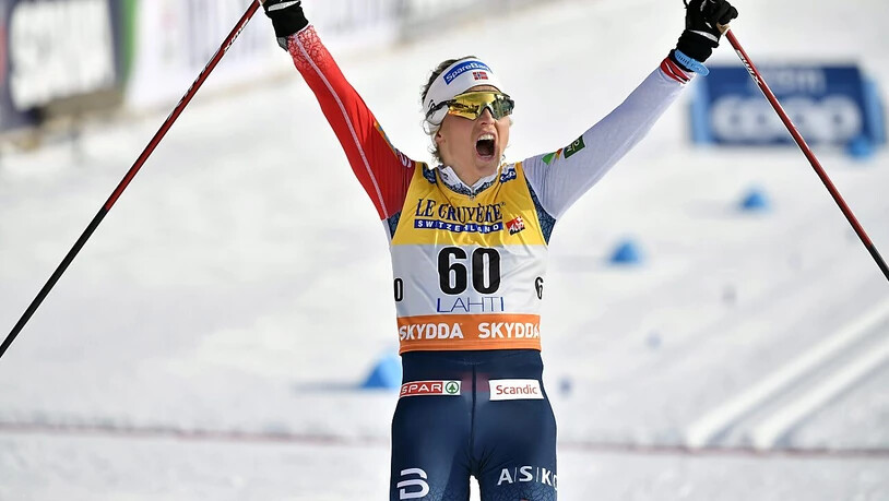 So jubelt eine Siegerin: Therese Johaug. (Archivaufnahme)