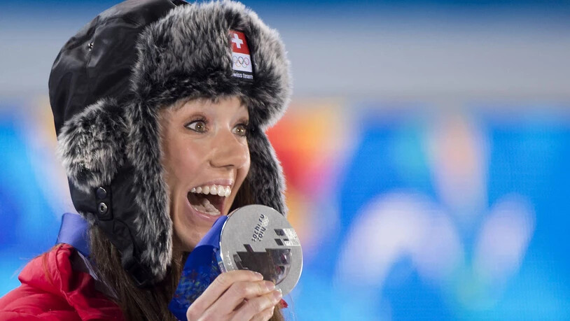 Historischer Moment: Selina Gasparin freut sich an den Olympischen Spielen 2014 in Sotschi über Silber.