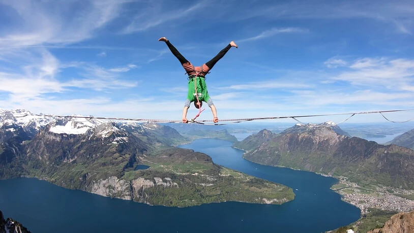 Freestyle: In einer Disziplin des Highlinens geht es um die Kreativität.