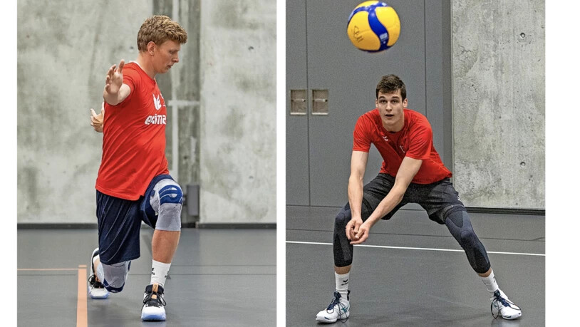 Nati-Neulinge: Linus Birchler (links) und Simon Maag bereiten sich in Schönenwerd auf die EM-Qualifikation vor.