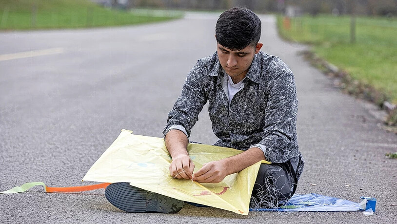 Die Drachen haben die Asylsuchenden selber gebastelt.