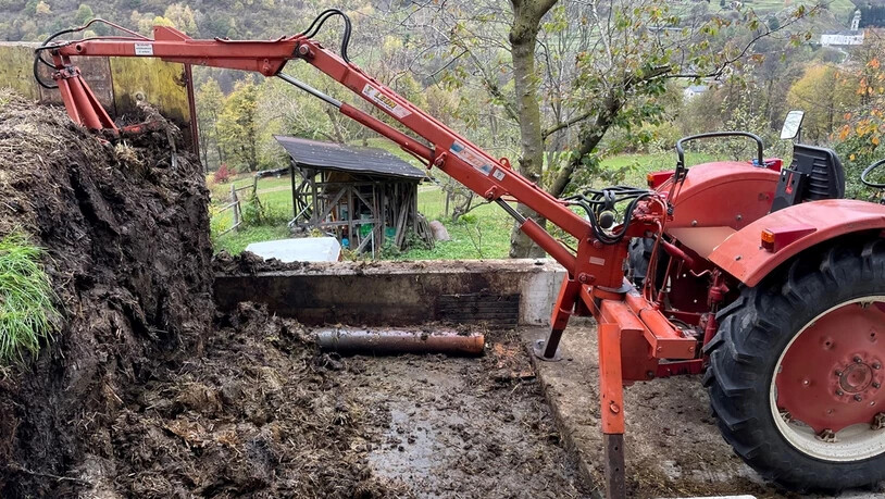 Eingeklemmt: Der pensionierte Mann verletzte sich bei dem Unfall am Bein.