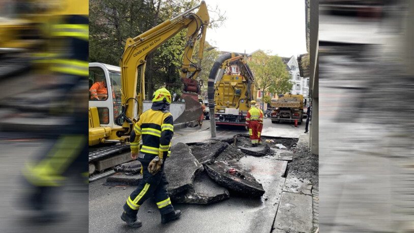 Infolge Wasserrohbruch: Einige Churer Haushalte sassen am Dienstag zeitweise auf dem Trockenen.