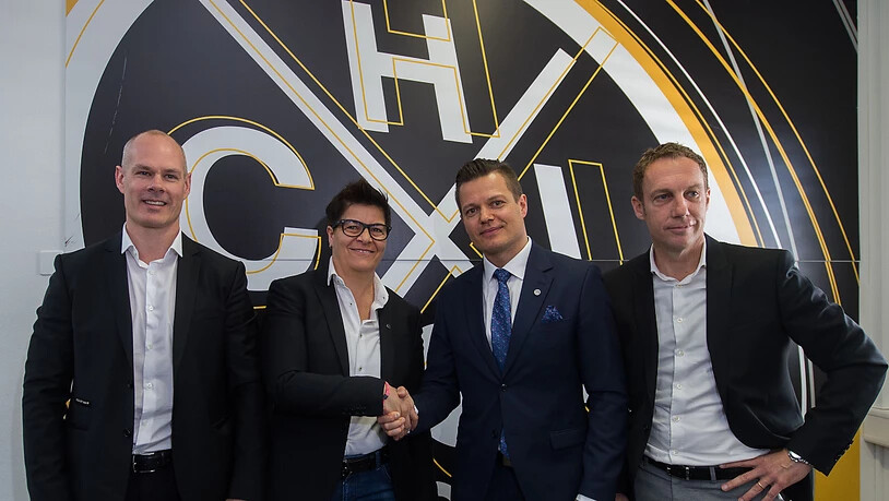 Der Verwaltungsrat des HC Lugano mit Präsidentin Vicky Mantegazza (zweite von links) hat Mut in der Trainerfrage verlangt