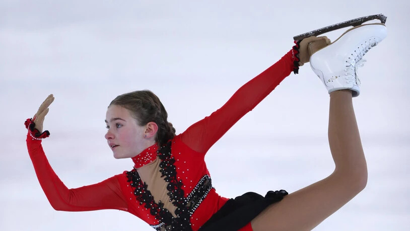 Andrina: Läuferin des Eislaufclubs Flims-Surselva im Einsatz.