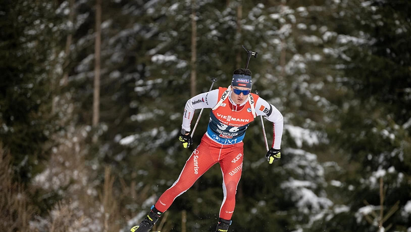 Vor Weihnachten krank, nun bereits wieder in guter Verfassung: Biathlet Niklas Hartweg
