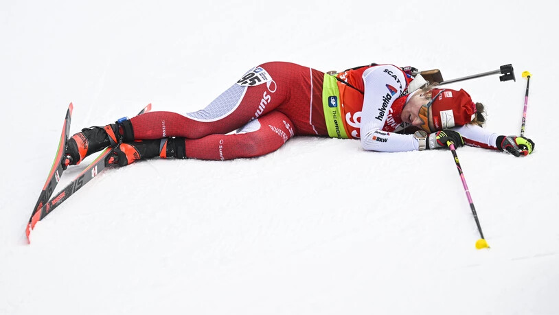 Ausgepumpt: Flurina Volken legte alles auf die Loipe. 