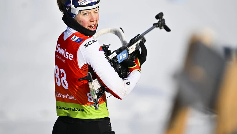 Flirten mit der Kamera: Die Schweizerin Susi Meinen im Sprint. 