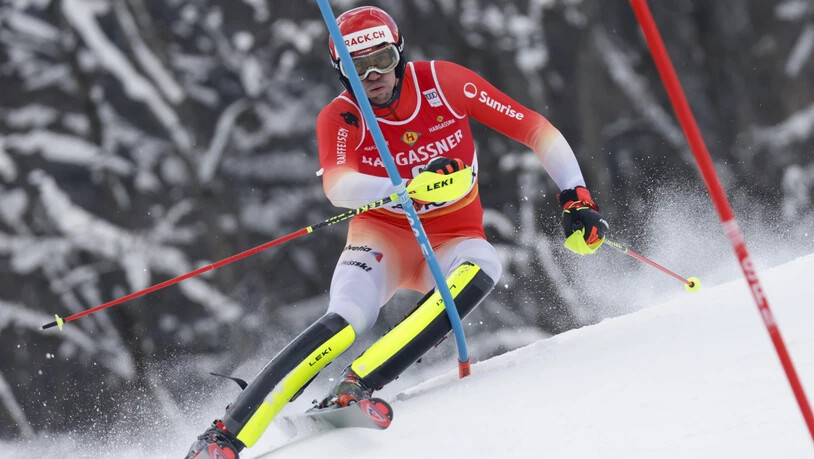 Ramon Zenhäusern findet sich auf dem Slalom-Hang von Chamonix gut zurecht