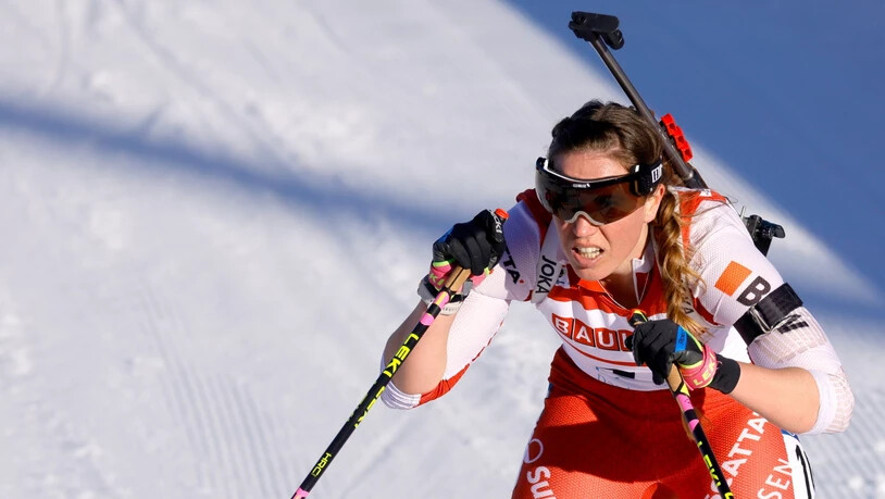 In der Loipe sehr schnell, im Schiessstand etwas zu ungenau: Lena Häcki-Gross reichte es an der WM in Oberhof zu einem guten 9. Rang