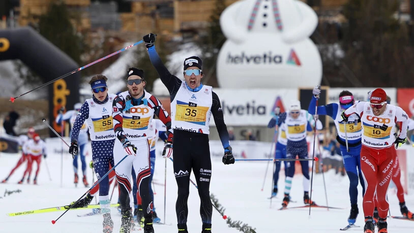 Arnaud Chautemps läuft als erster über die Ziellinie