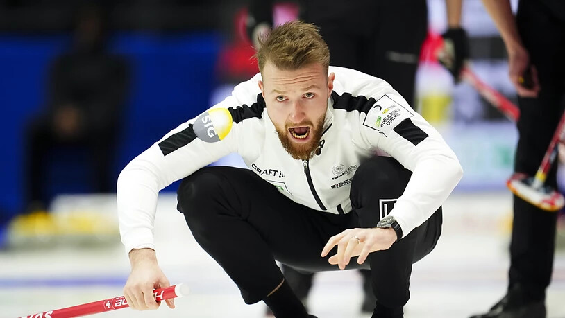 Skip Yannick Schwaller mit lautstarken Anweisungen