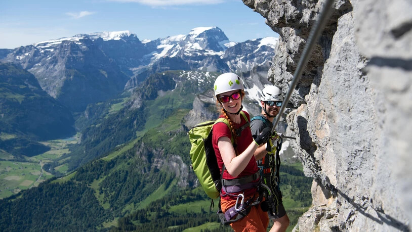 Nur etwas für Schwindelfreie: die Klettersteige in Braunwald.