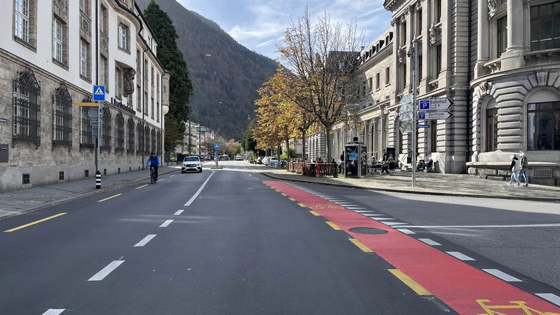 Ort des Unfalls: Die Kollision ereignete sich am Samstag auf der Grabenstrasse in Chur. 