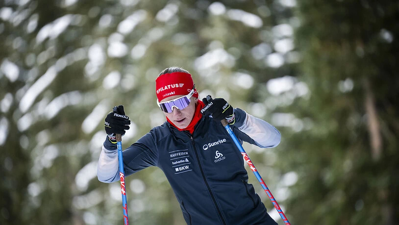 Nadine Fähndrich in Davos während der Saisonvorbereitung