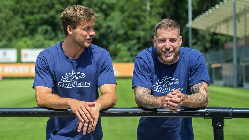 Bromance: Wide Receiver Max Gray (rechts) und Kumpel Philip Holm Boye spielen weiterhin für die Broncos.