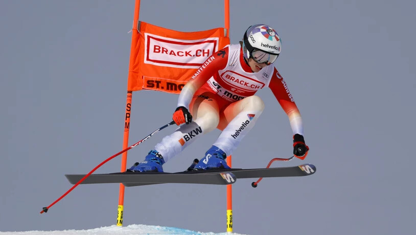 Schnellste Schweizerin: Michelle Gisin wird als beste Schweizerin Achte in der Abfahrt von St. Moritz.