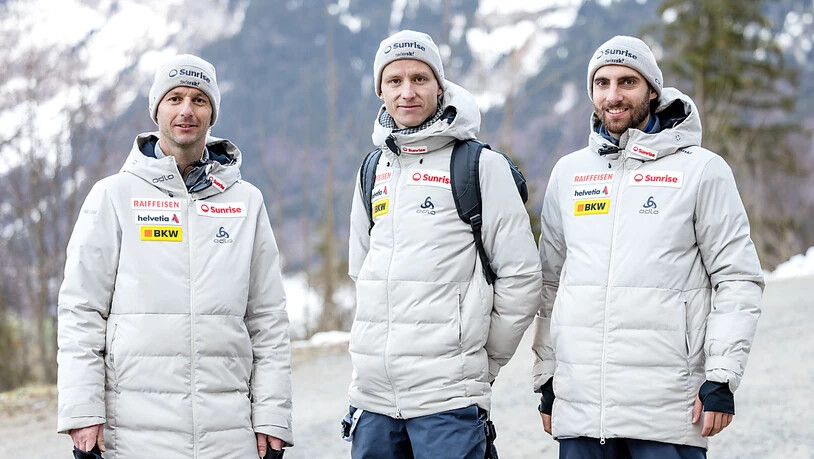 Das Trainerteam hinter dem Aufschwung: (v.l.) Martin Künzle, der neue norwegische Chefcoach Rune Velta und Marvin Scherrer