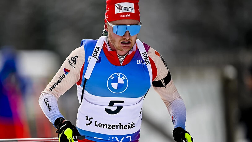 Hervorragend geschossen, mittelprächtig gelaufen: In der Kombination gibt das für Sebastian Stalder den 9. Platz beim ersten Weltcup des neuen Jahres