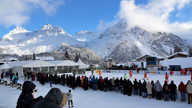 Tolles Panorama: Die Schneefussball-WM findet zum zwölften Mal statt. 