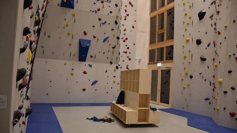 Unfallort:  In der Kletterhalle im Center Fontauna in Disentis/Mustér verletzte sich ein Mann schwer.