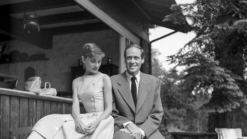 Hollywood-Star Audrey Hepburn und ihr Mann Mel Ferrer im Juni 1959 auf dem Bürgenstock. (Archivbild)