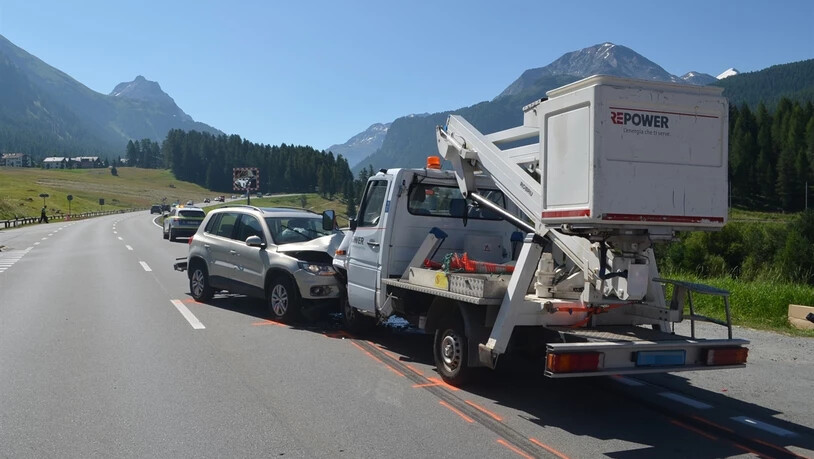 Frontalkollision: Der Unfall ereignete sich auf der Berninastrasse in Richtung Punt Muragl.