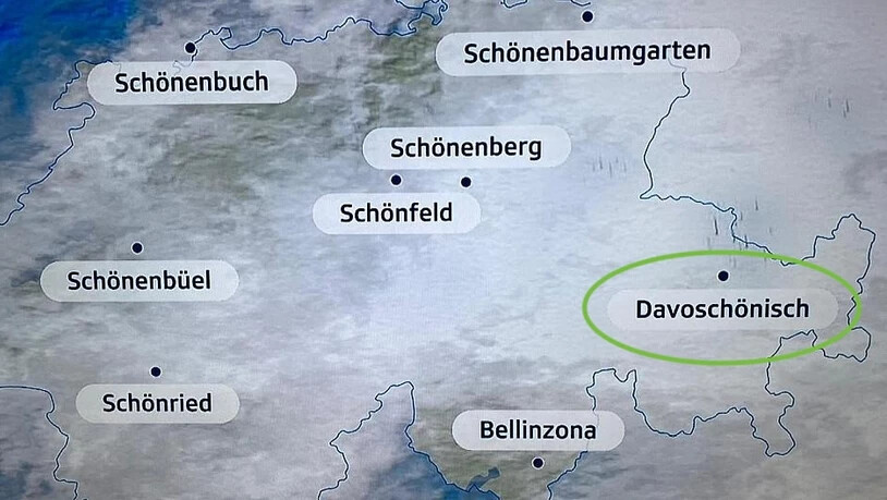 Aus SRF-Meteo: Die Schweiz hat viele schöne Dinge zu bieten, die manchmal sogar in den Ortsnamen vorkommen oder sich mit einer leichten Namenveränderung einreihen. In Graubünden habe es keine Gemeinde gegeben, die ein «Schön-» oder «Bel-» im Namen trägt. 