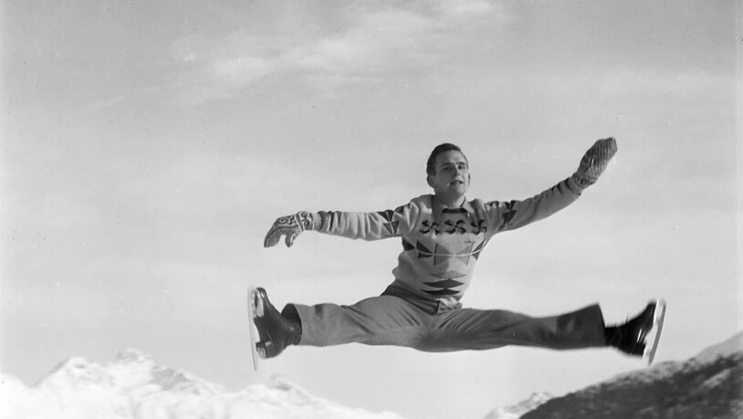 Erstes Olympiagold: Richard Button sichert sich bei den Olympischen Winterspielen in St. Moritz 1948 die Goldmedaille. Vier Jahre später doppelt er in Oslo nach