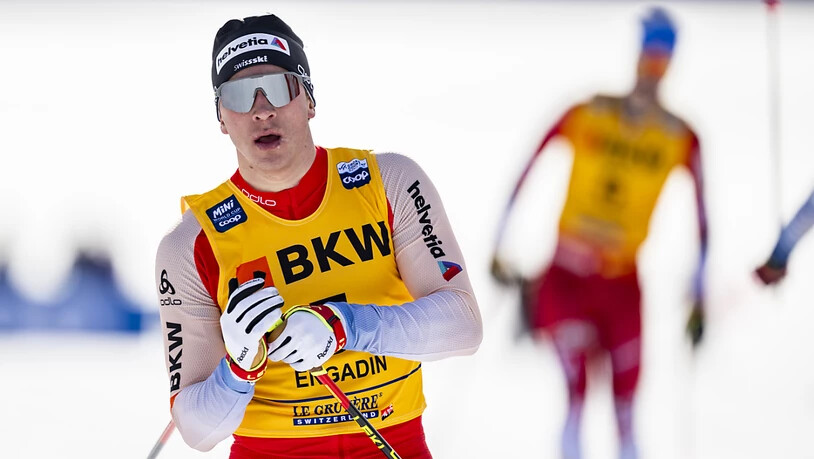 Valerio Grond (im Bild) verpasst mit Janik Riebli im zweiten Teamsprint des Winters den neuerlichen Sprung aufs Podest