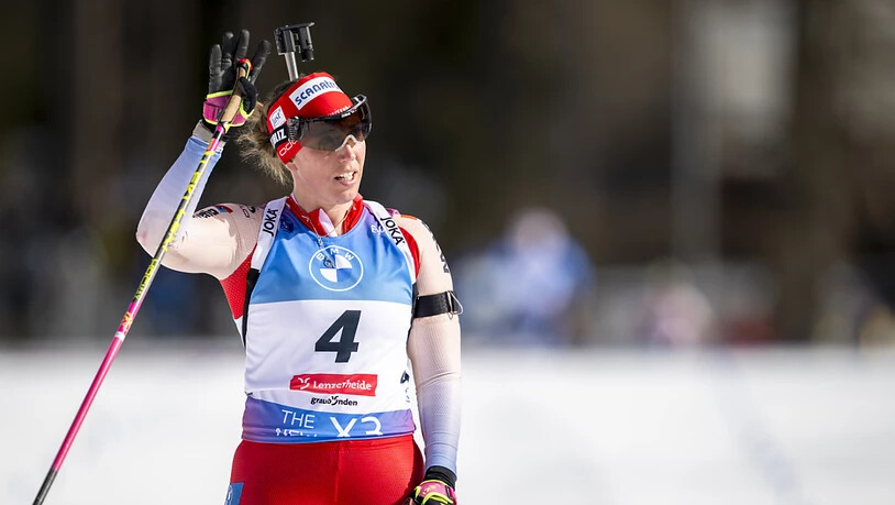 Bittersüss: Wie schon am Freitag kann sich Lena Häcki-Gross über ein eigentlich gutes Resultat (5.) nicht richtig freuen