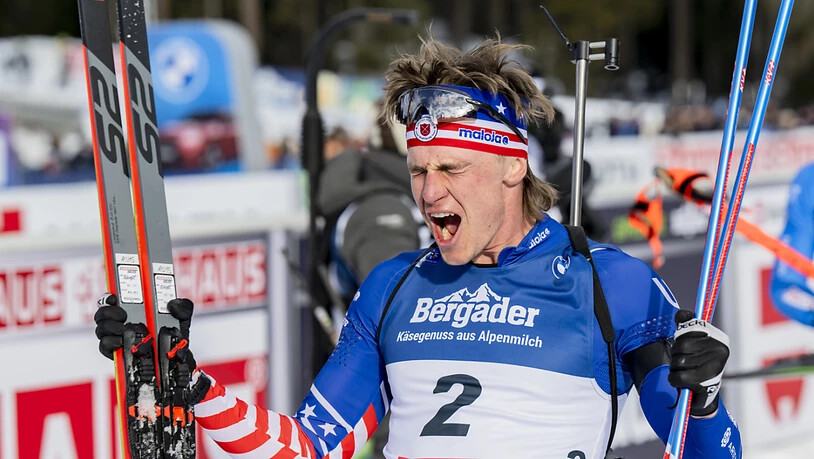 Silber geht wie schon im Sprint am Samstag an den überraschenden Amerikaner Campbell Wright