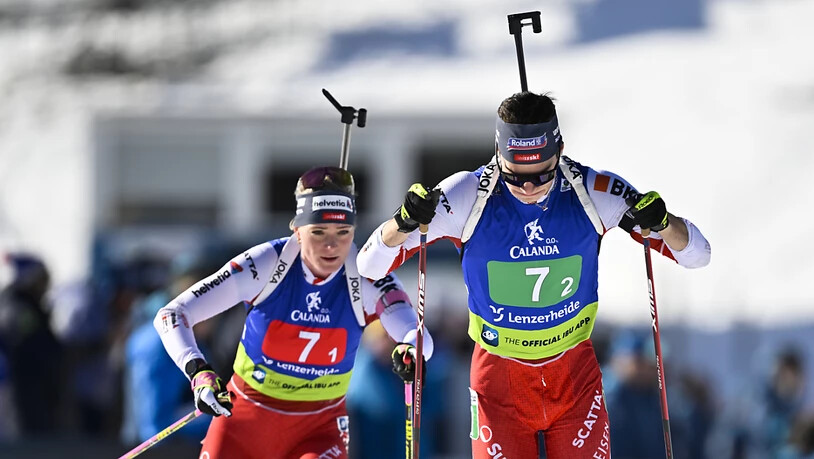 Auf dem Weg zu EM-Silber vor zwei Jahren: Amy Baserga schickt Niklas Hartweg ins Rennen