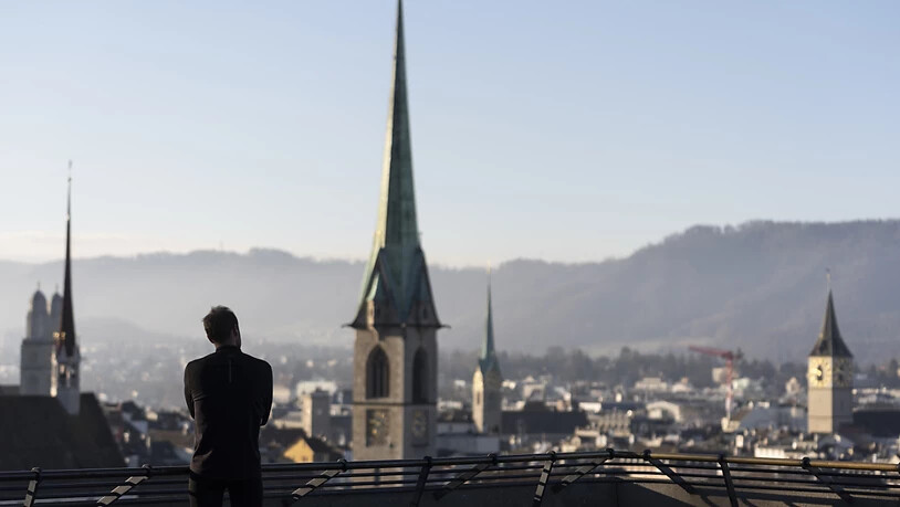 Der Schweizer Winter war mild: Ausblick von der Polyterrasse in Zürich am 11. Januar 2025. (Archivbild)
