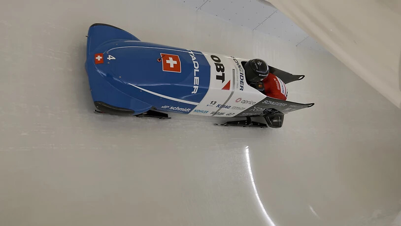 Zwei gute, aber nicht perfekte Läufe: Michael Vogt und Andreas Haas liegen bei Halbzeit der Zweierbob-WM in Lake Placid auf dem 5. Platz