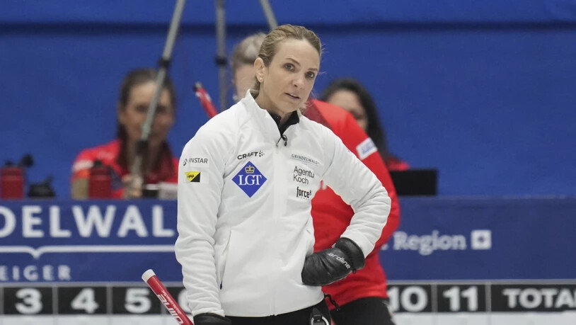 Dem Schweizer Skip Silvana Tirinzoni ist die Enttäuschung anzusehen