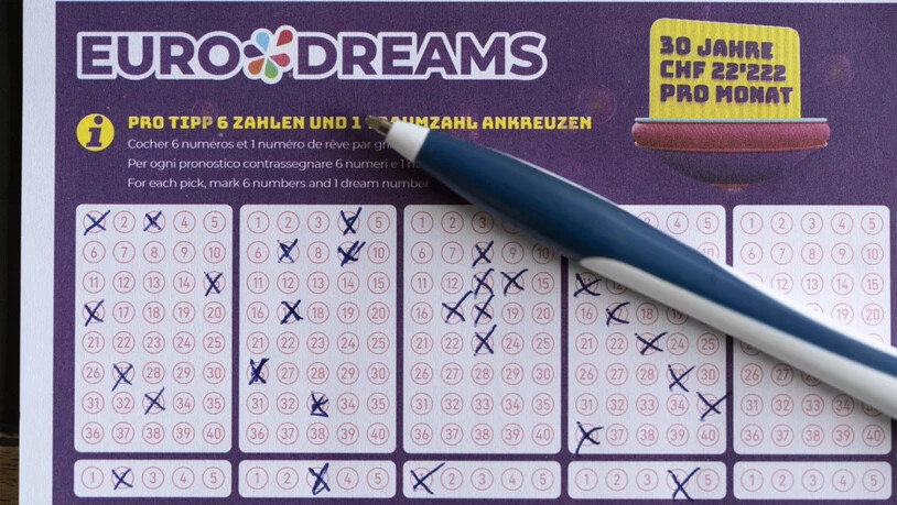 Jemand in Portugal hat bei Eurodreams eine monatliche Rente von 2222 Franken während fünf Jahren gewonnen. (Symbolbild)