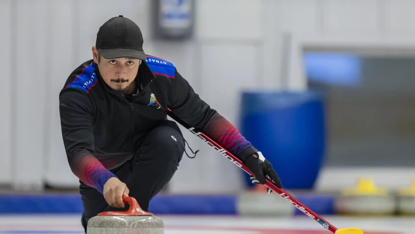 Skip Marc Pfister beim Training in Baden