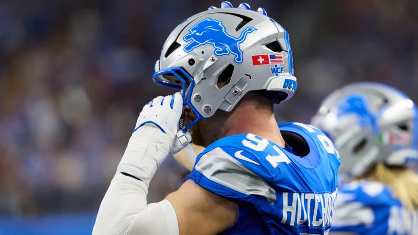 Aidan Hutchinson von den Detroit Lions sorgt dafür, dass auch die Schweiz in der NFL aufscheint