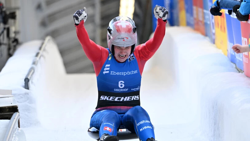 Die Schweizer Rodlerin Natalie Maag fährt in Oberhof aufs EM-Podest