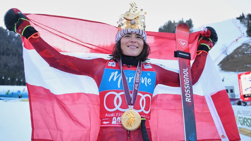 Die Österreicherin Julia Scheib feiert im siebten Riesenslalom des Winters den vierten Sieg