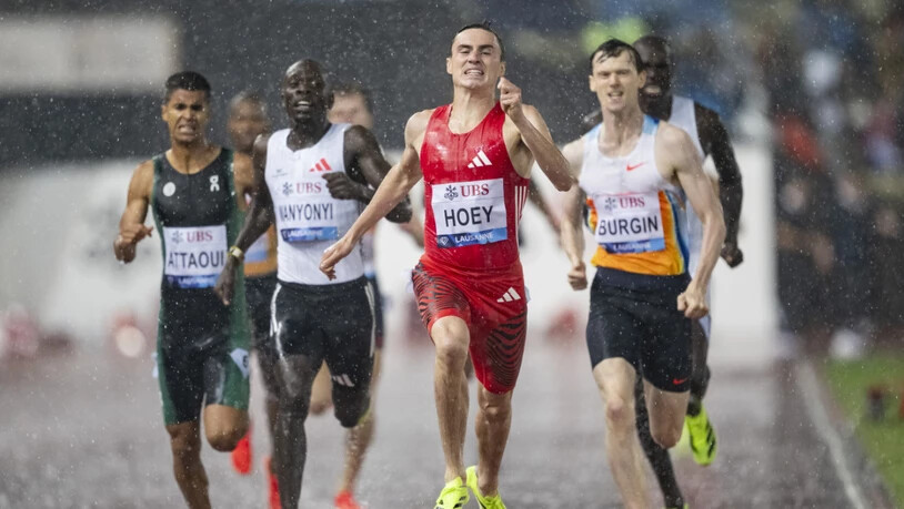 Josh Hoey triumphierte im Sommer 2025 im Regen an der Athletissima in Lausanne. Nun ist er Hallen-Weltrekordhalter über 800 m