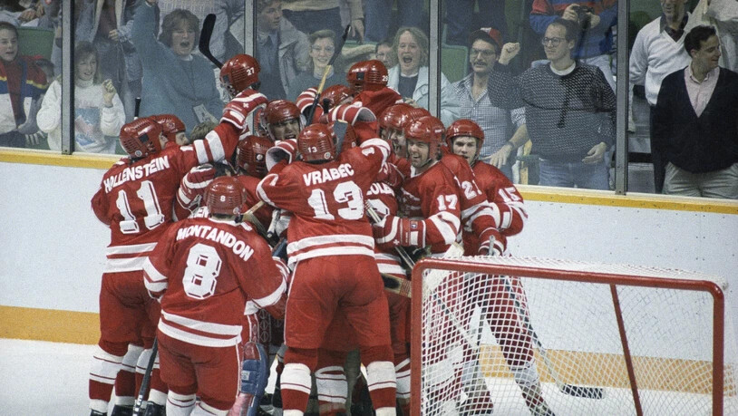 Sternstunde des Schweizer Eishockeys: 1988 in Calgary ist der 2:1-Sieg gegen Finnland eine Sensation