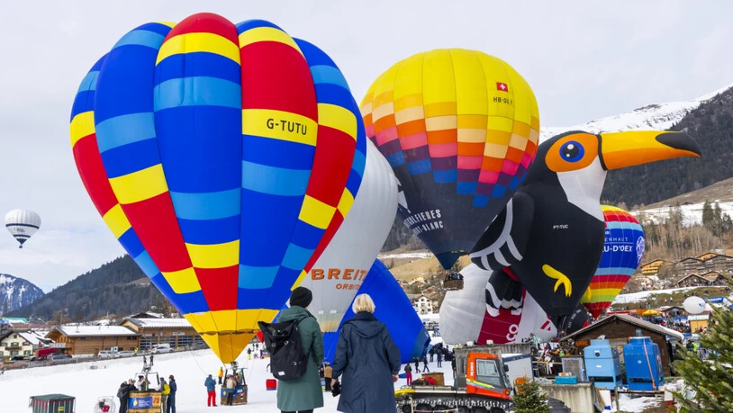 350 Ballonfahrten konnten im Rahmen des internationalen Ballonfestivals in Château-d'Oex VD durchgeführt werden. (Archivbild)